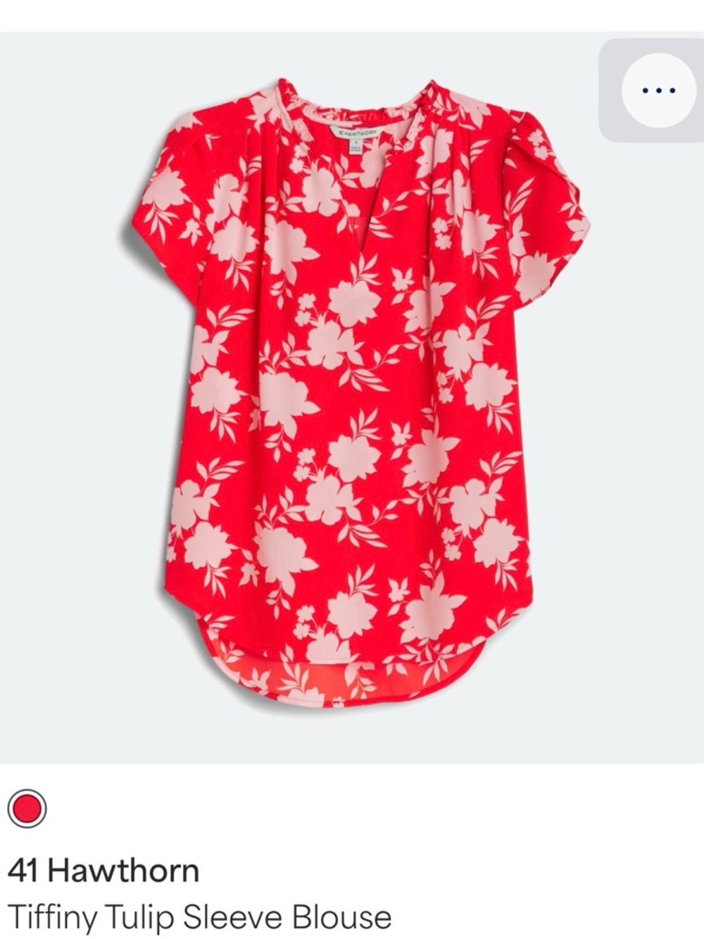 NWT 41 Hawthorn Floral tropical summer Print Blouse Xl